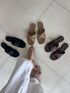 Criss Cross Slid-On Sandals